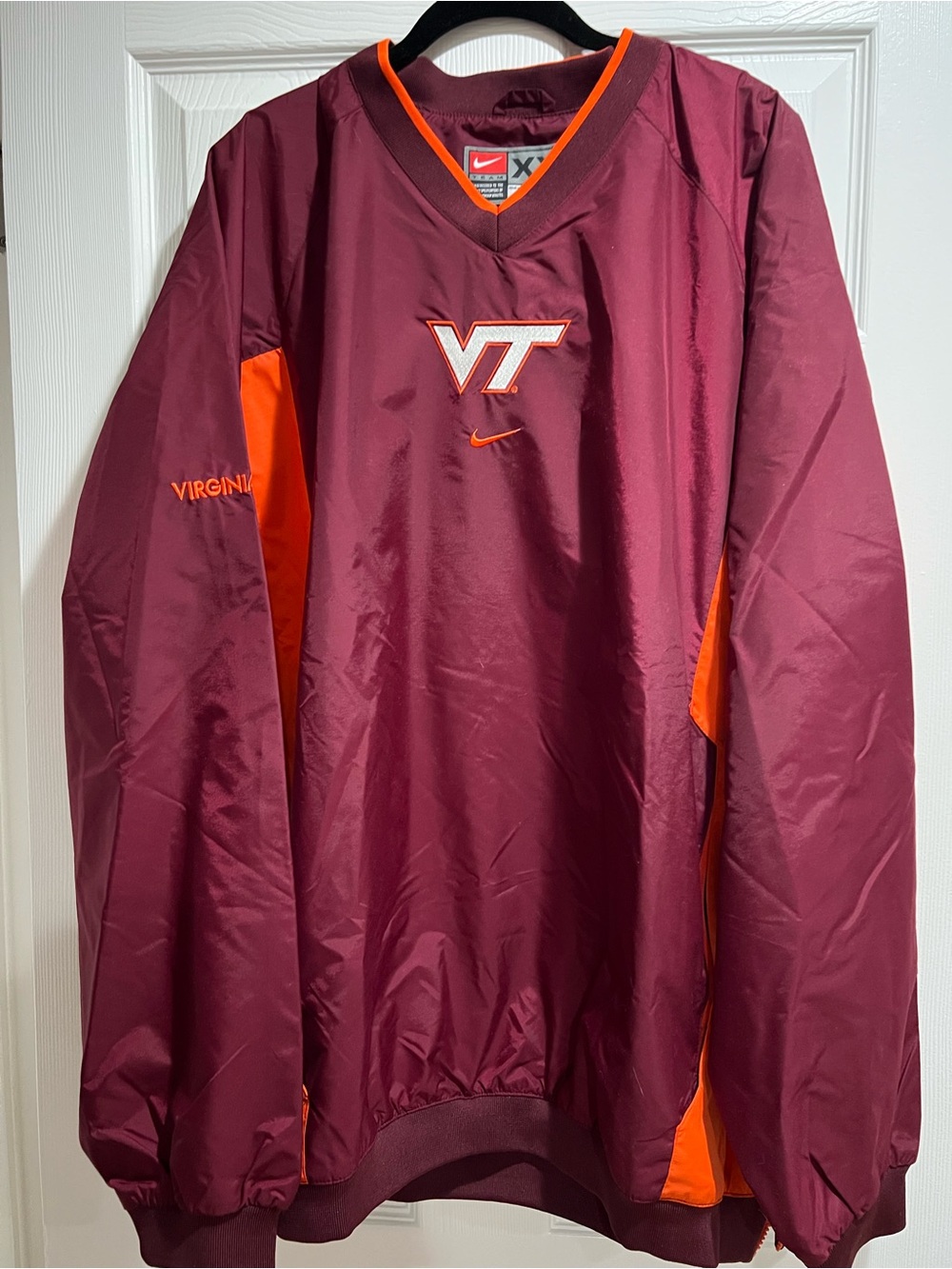 Nike Maroon and Orange Virginia Tech Pullover